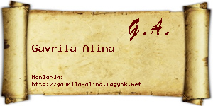 Gavrila Alina névjegykártya